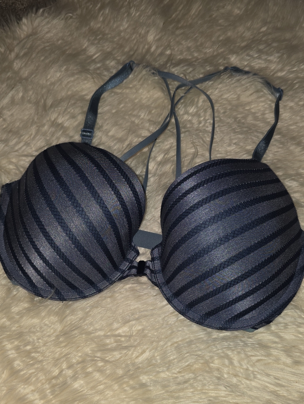 Victoria's Secret Navy Striped Push-Up Bra